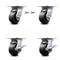 Service Caster 4 Inch Polyolefin Swivel Caster Swivel Locks 2 Brakes, 2PK SCC-35S420-POB-BSL-2-SLB-2 - alternate 1